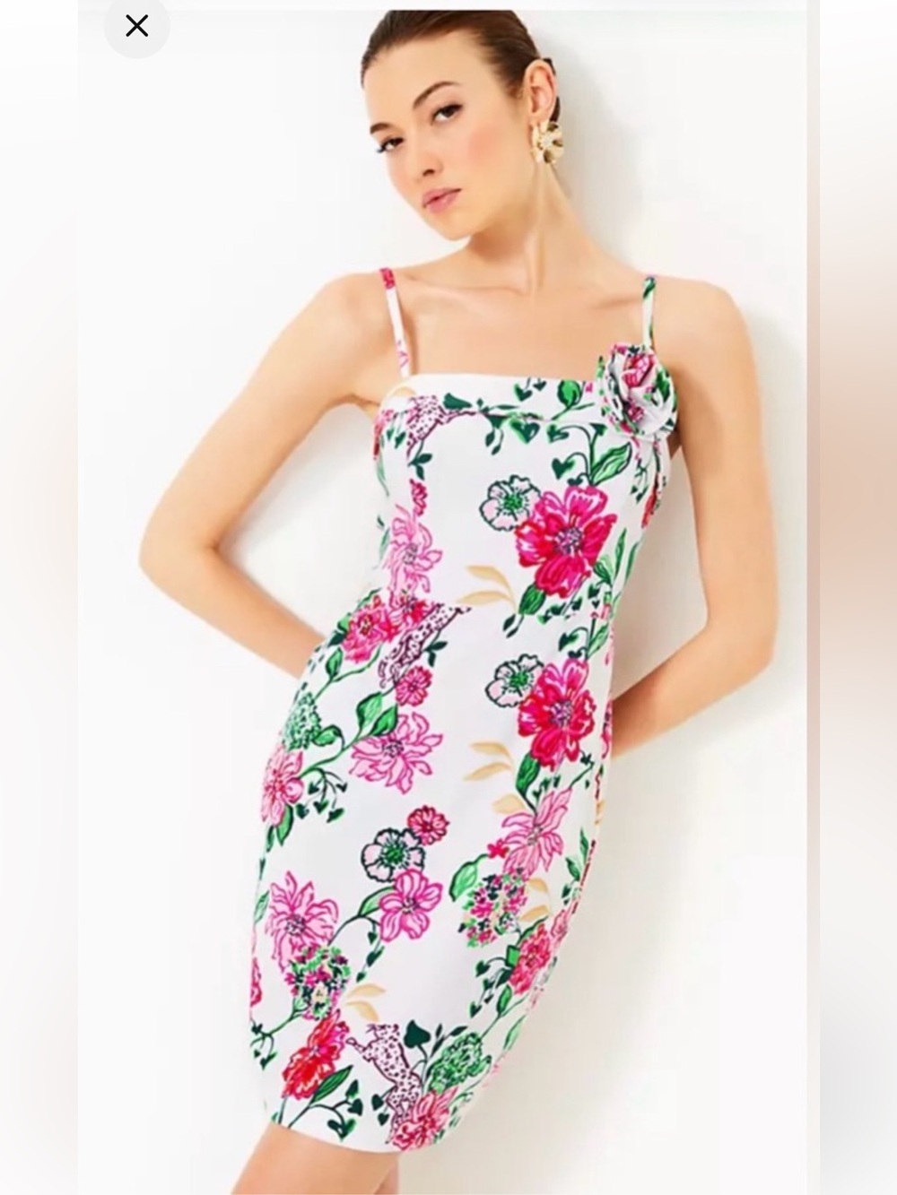 Lilly Pulitzer White Floral  dress Nickola coconut
